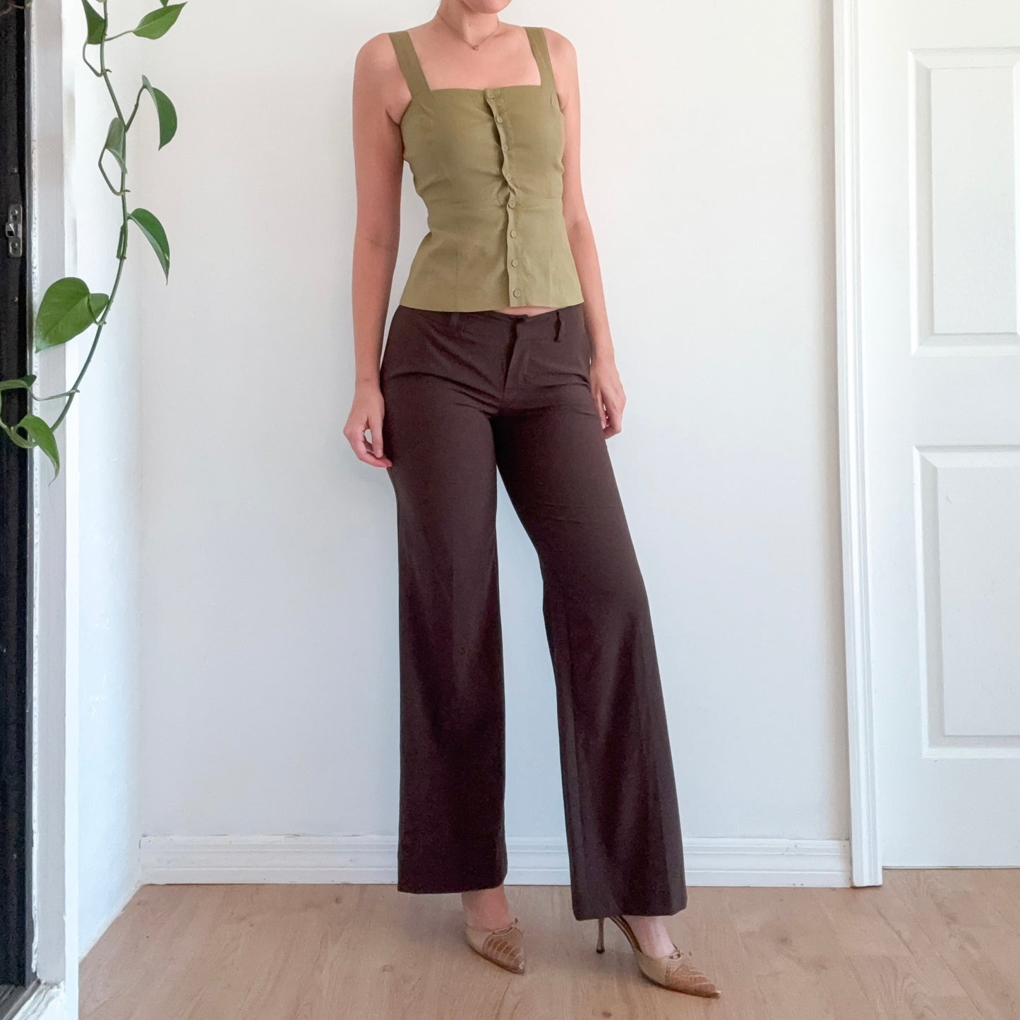 Y2K Trina Turk Brown Slacks / SZ 4/6