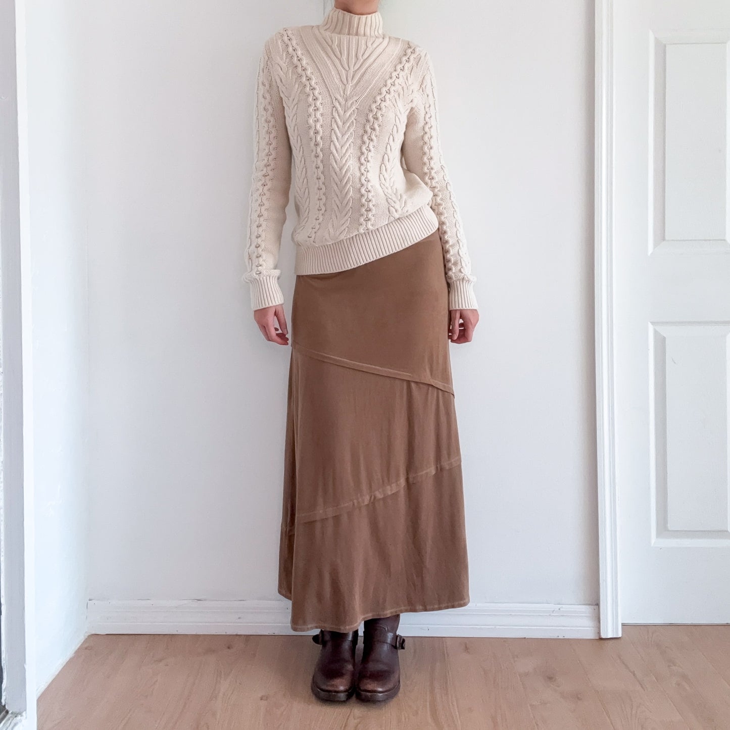 Y2K French Connection Cream Knit Sweater / SZ S