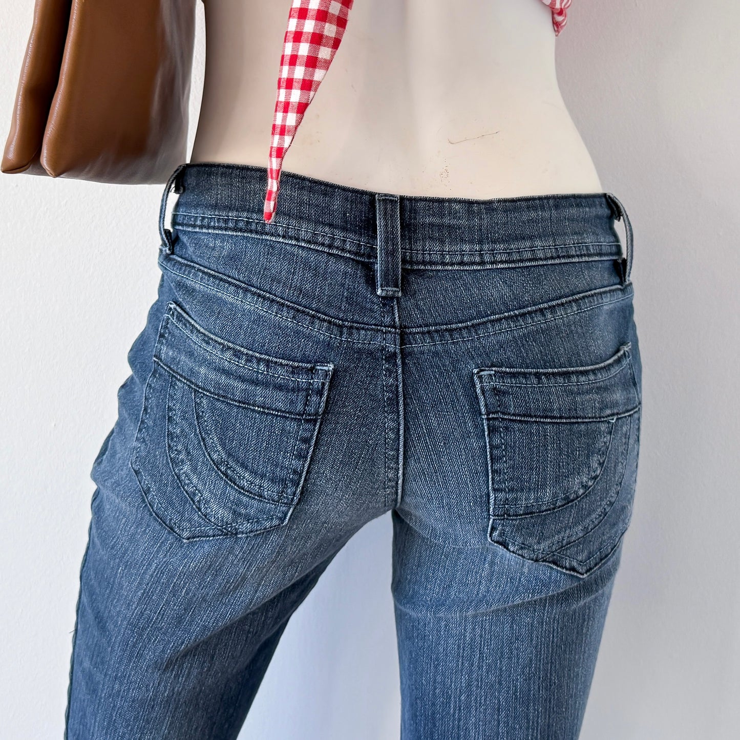 Y2K Dark Denim Lace Up Jeans / SZ 2/4
