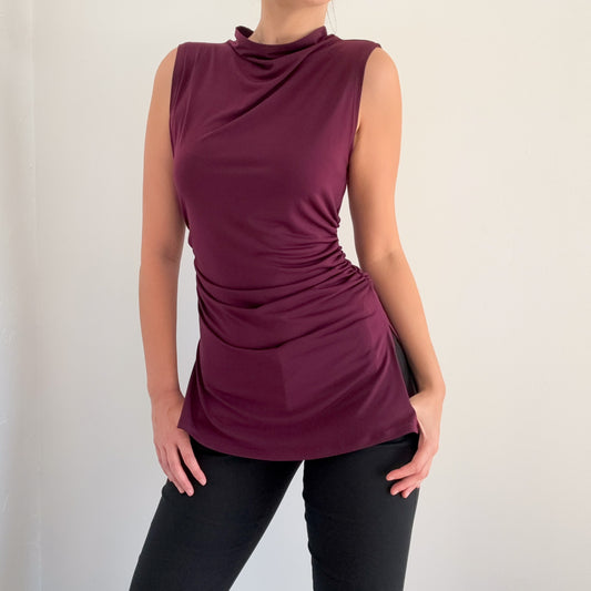 2010's Boysenberry Ruched Tunic Top / SZ M