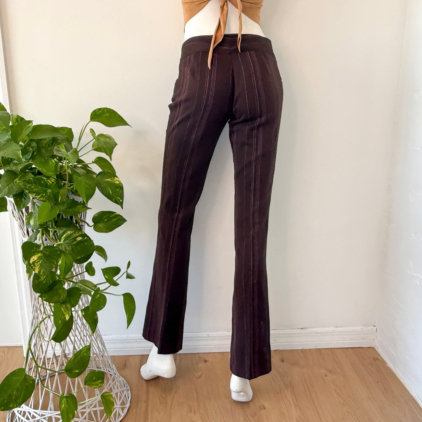 Y2K Rampage Brown Striped Pants / SZ 2