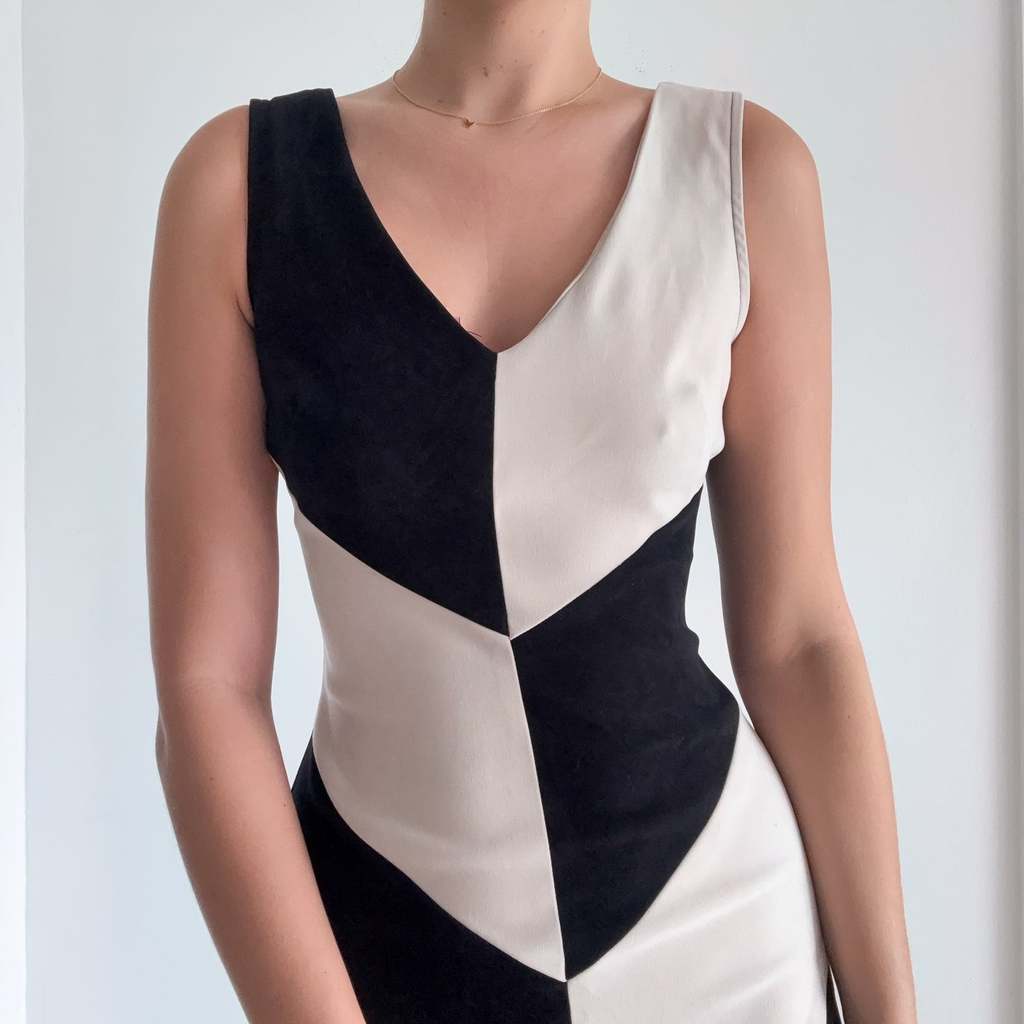 Y2K XOXO Black & Ivory Mini Dress / SZ S