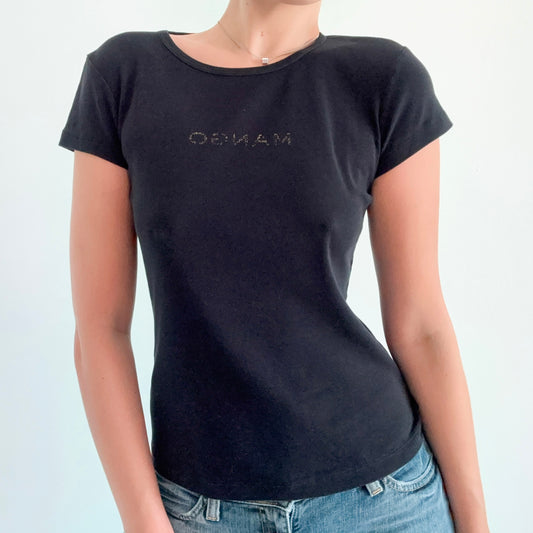 Y2K Mango Black Graphic Tee / SZ M