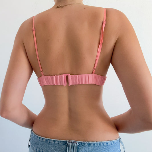 Bubblegum Pink Satin Bralette / SZ S