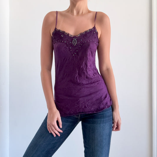 Y2K Purple Crinkle Fairy Tank / SZ S/M
