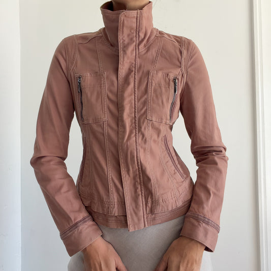 Y2K Mauve Pink Cotton Jacket / SZ S/M