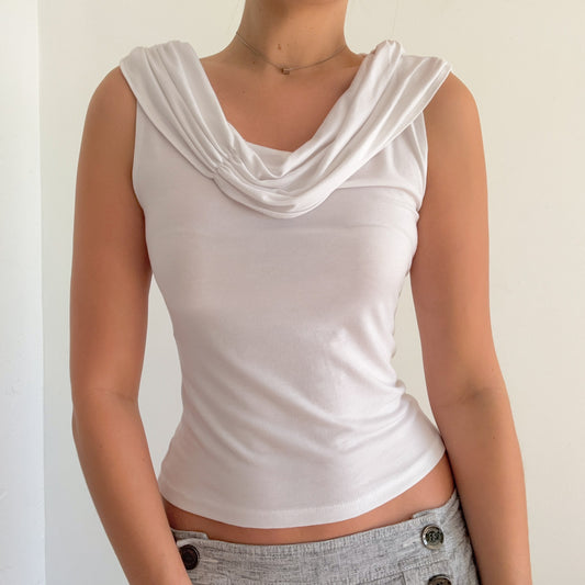 Y2K White Off the Shoulder Top / SZ M