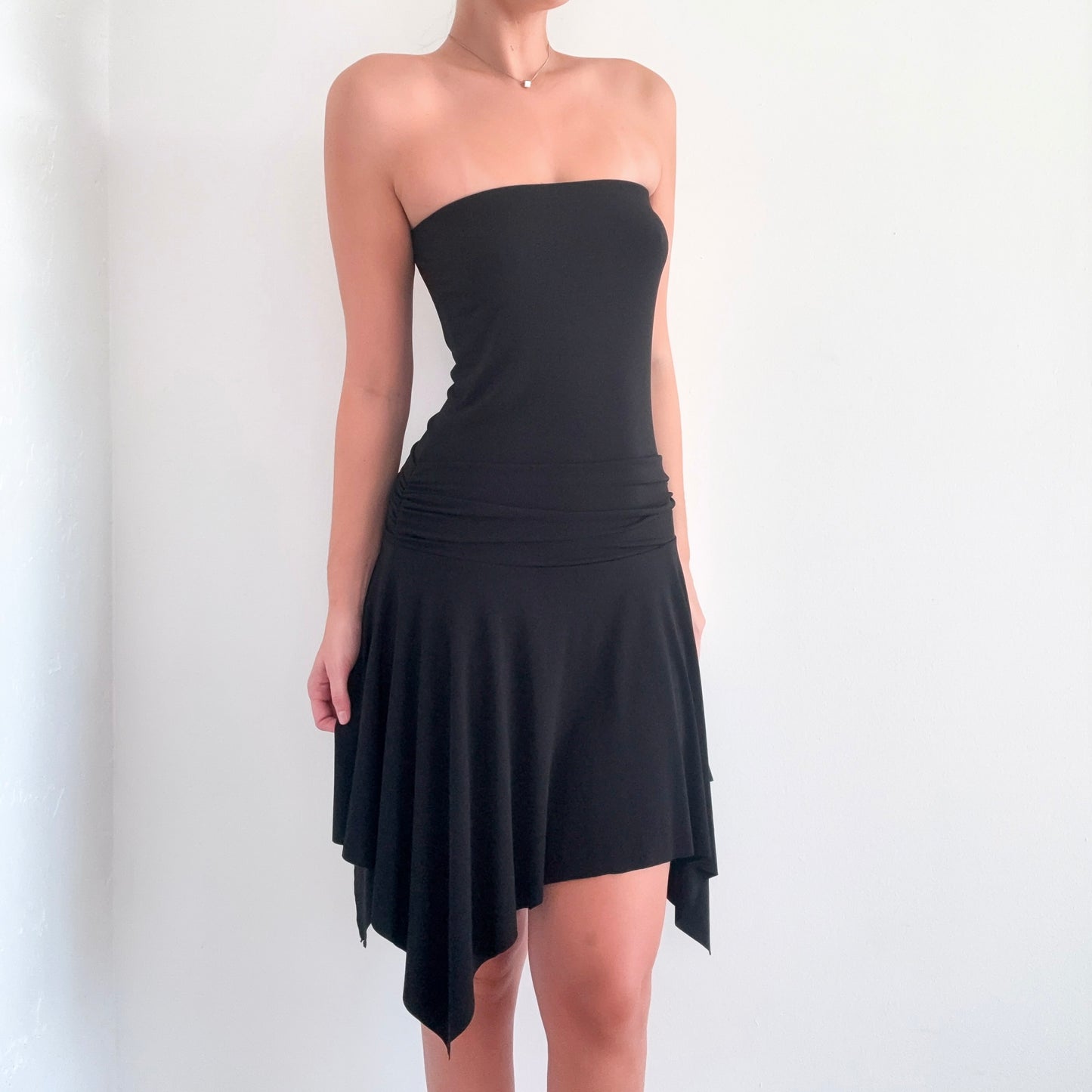 Y2K Black Drop Waist Sleeveless Dress / SZ M