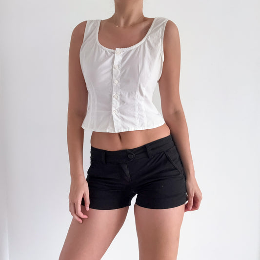 Y2K Black Low Rise Shorts / SZ 6