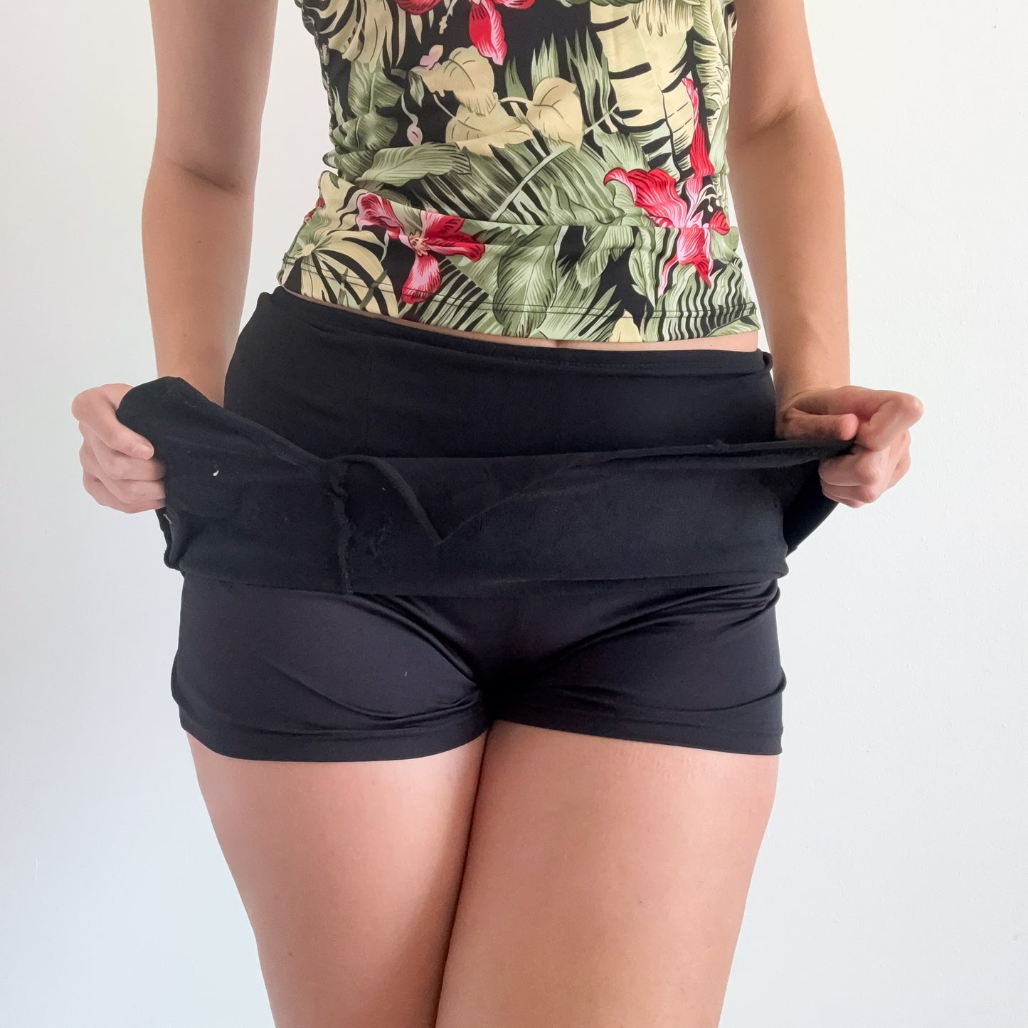 90's Black "Monaco" Mini Skort / SZ S