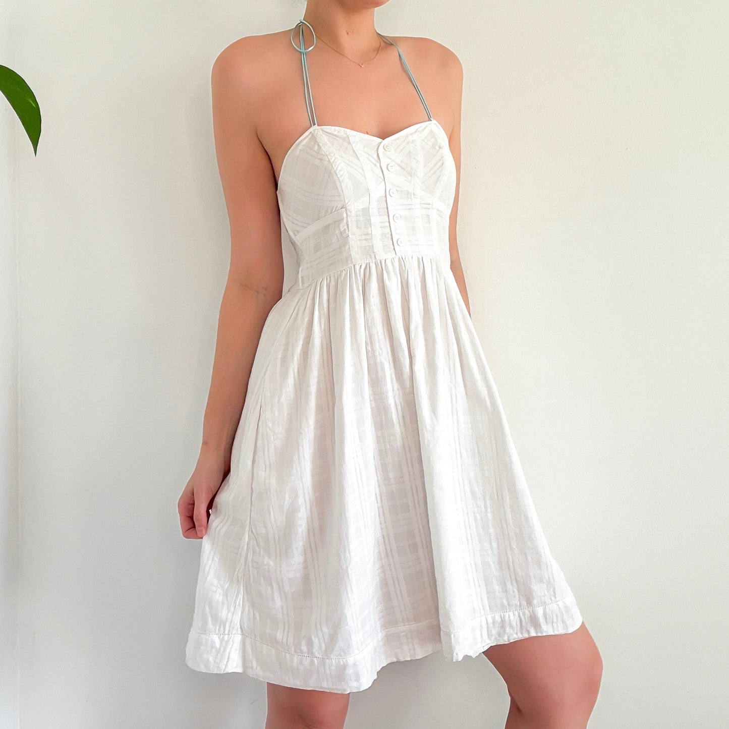 Y2K White Cotton Sundress / SZ 4
