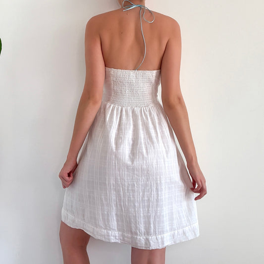 Y2K White Cotton Sundress / SZ 4