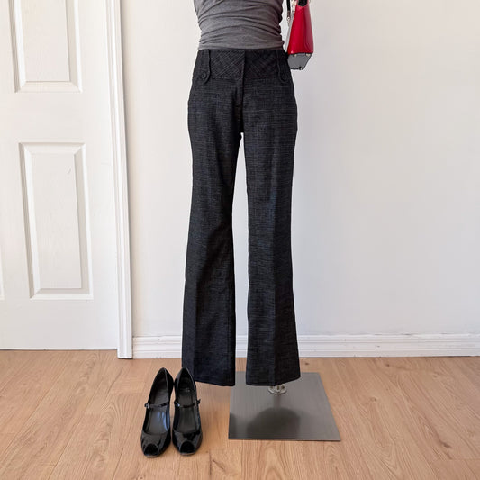 Y2K Black Speckled Slacks / SZ 4