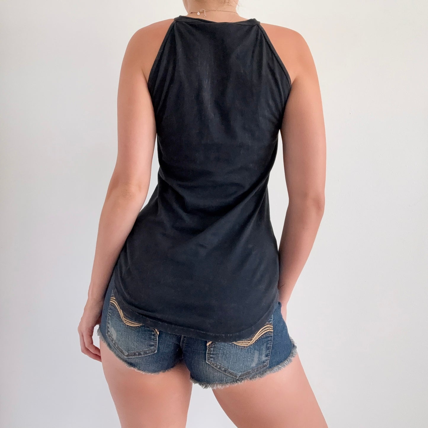 Y2k Harley Davidson Black Fringe Tank / SZ S