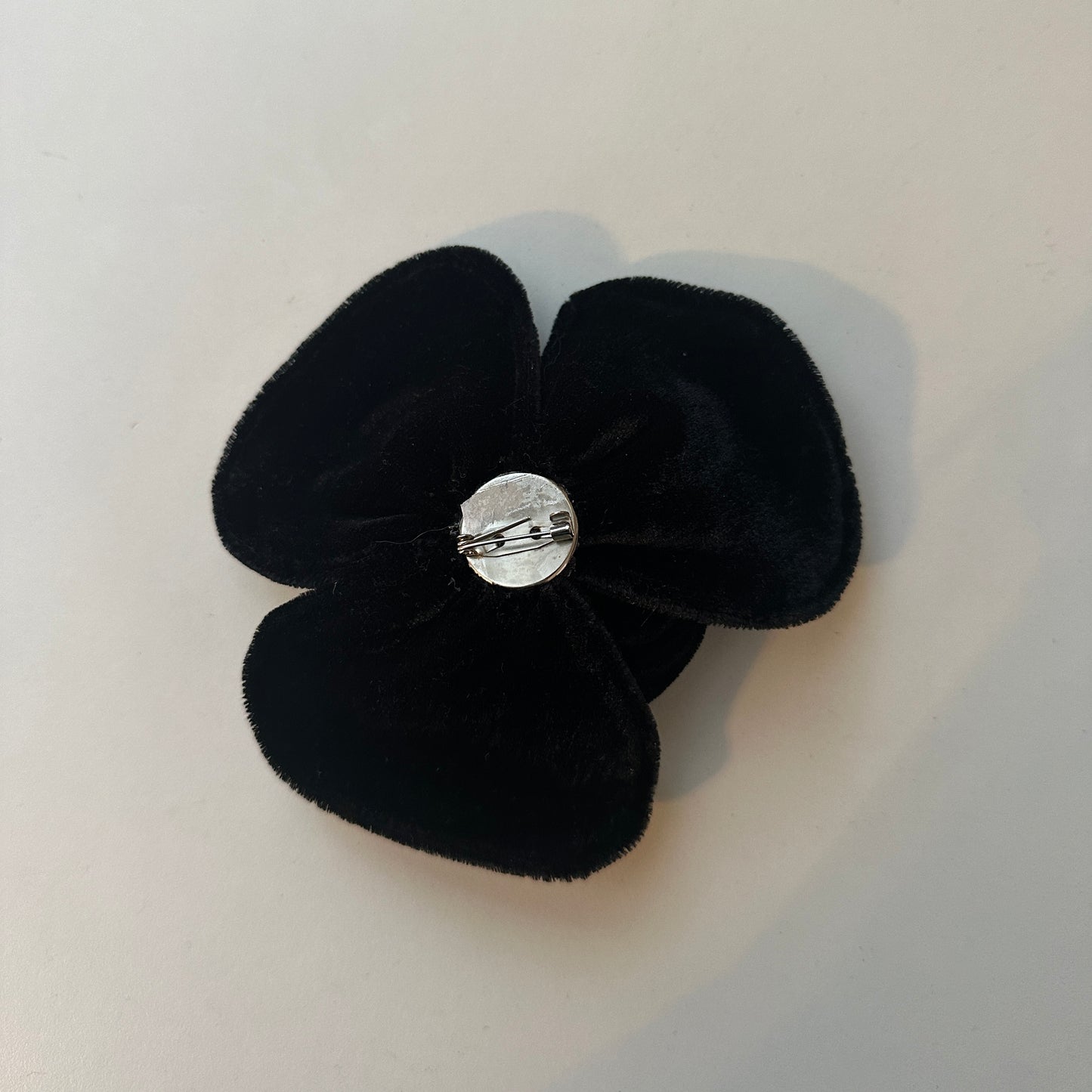 Black Velvet Rosette Pin