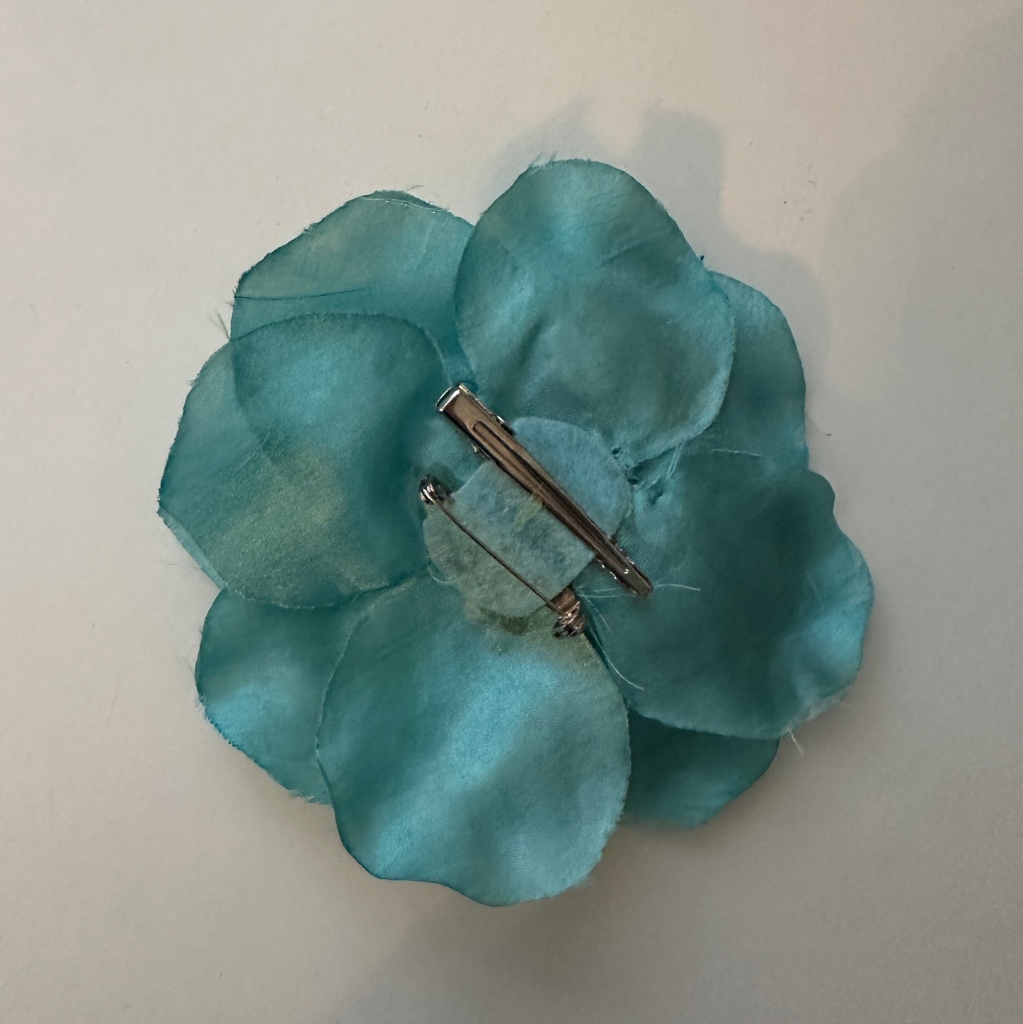 Aqua Rosette Pin