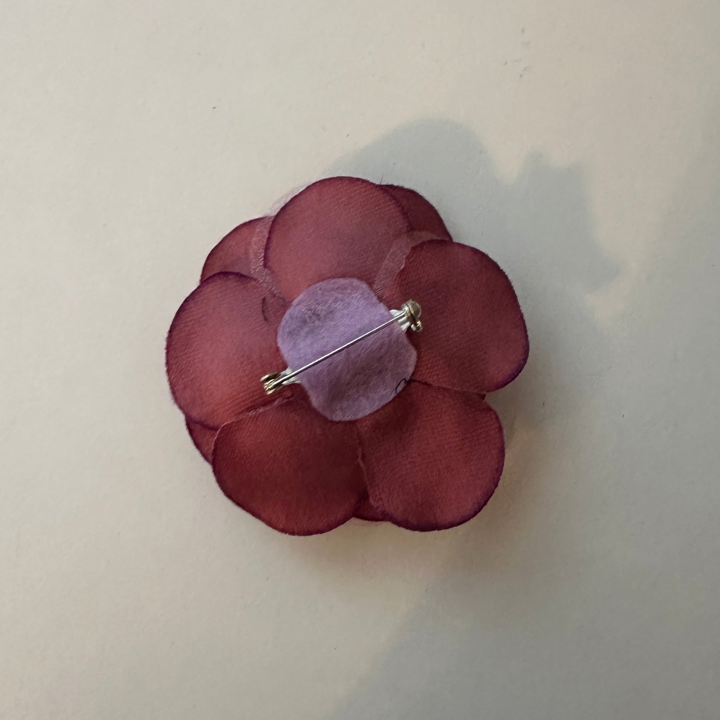 Purple Rosette Pin