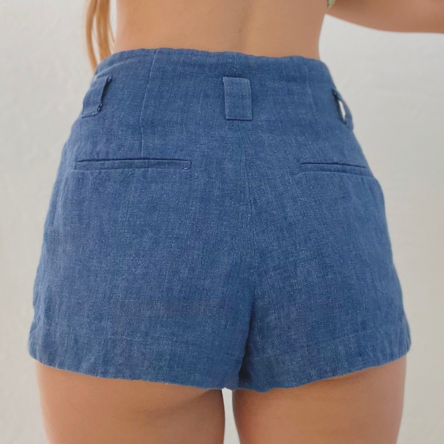 L'agence Dark Blue Linen Shorts / SZ 4/6