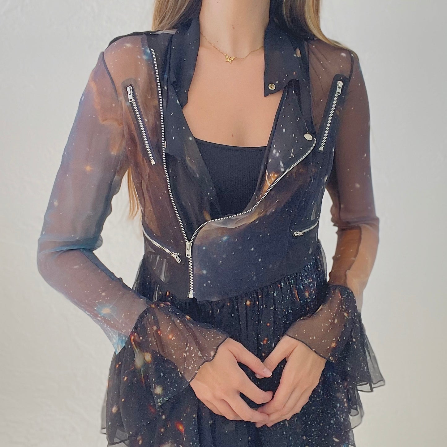 Christopher Kane Runway Silk Cosmic Jacket / SZ S/M