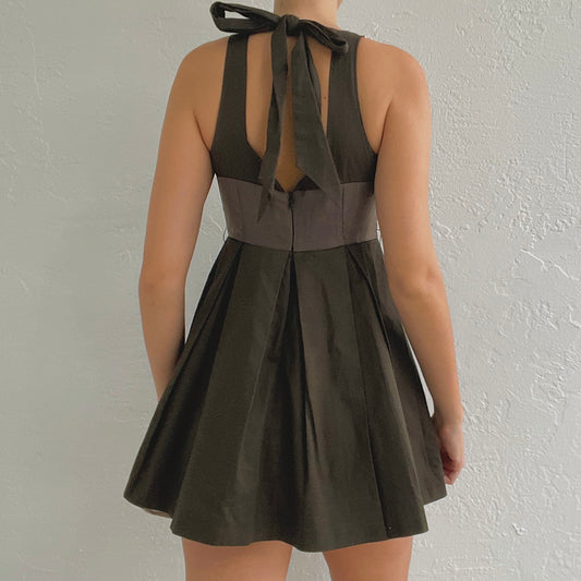 Y2K Army Green Babydoll Dress / SZ S