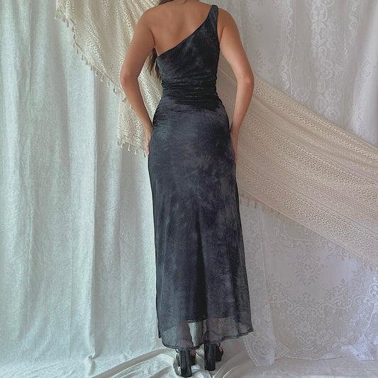 Y2K Dark Grey Glitter Gown / SZ S