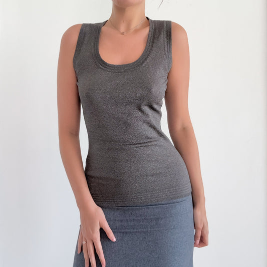 Missoni Gunmetal Sparkle Knit Top / SZ M/L