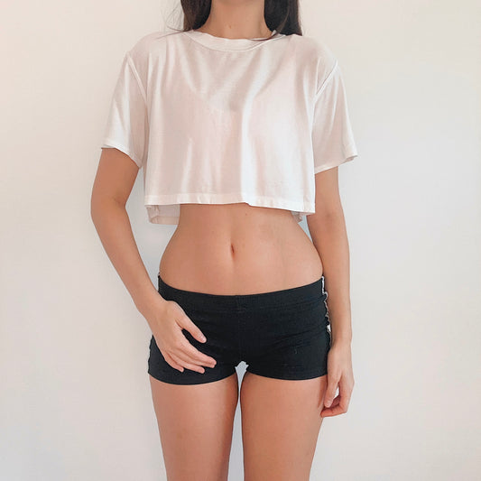 LuluLemon White Oversized Crop Tee / SZ M