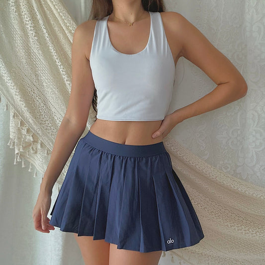 Alo Navy Tennis Skirt / SZ S