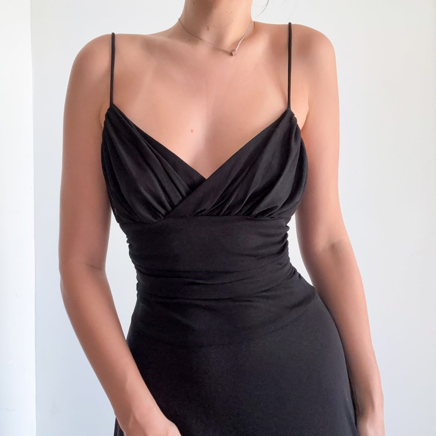 Y2K Bisou Bisou Black Mesh Midi Dress / SZ M