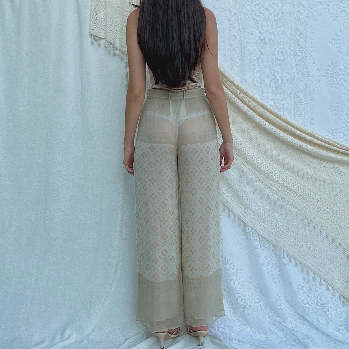 Giorgio Armani Silk Printed Trousers / SZ 4