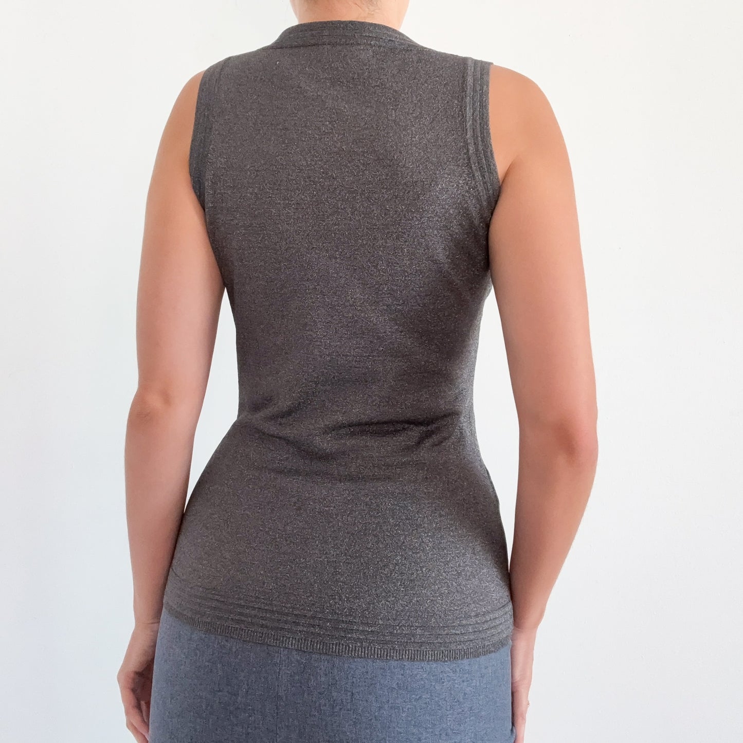 Missoni Gunmetal Sparkle Knit Top / SZ M/L