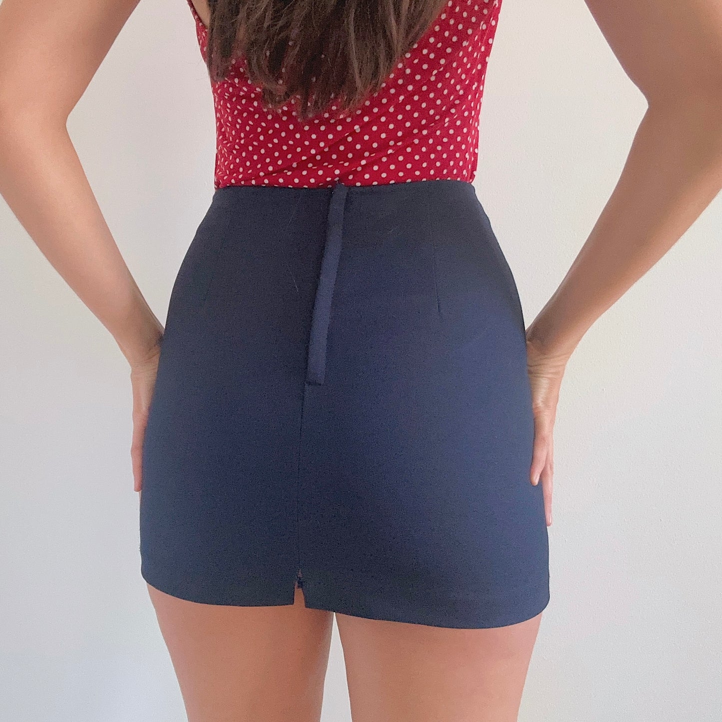 90's XOXO Navy Mini Skirt / SZ S