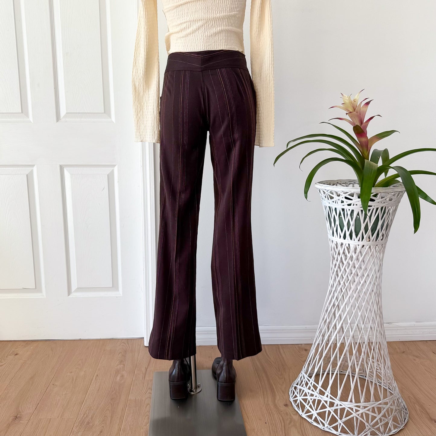 Y2K Rampage Brown Striped Pants / SZ 2