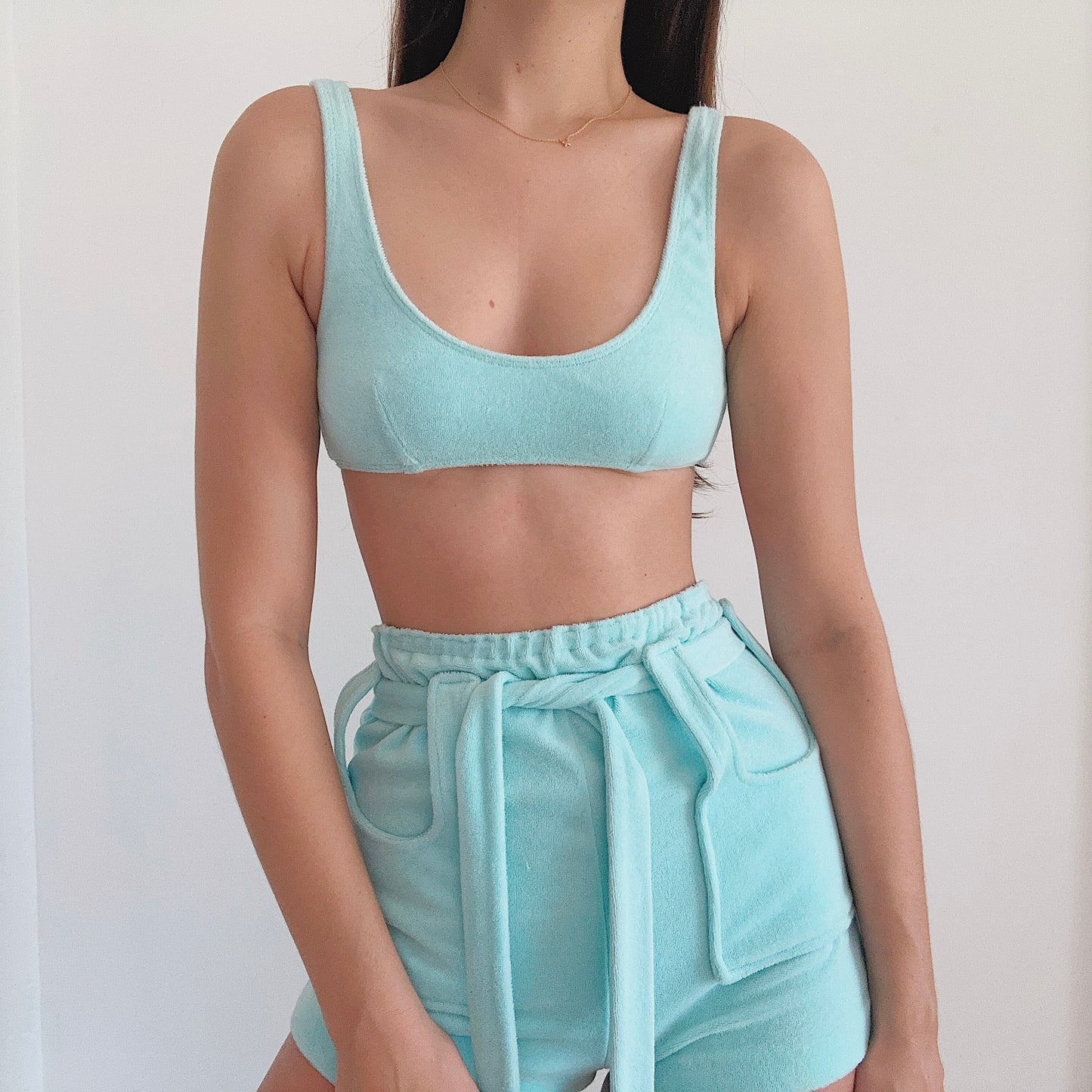 Juicy Couture Aqua Terrycloth Shorts Set / SZ S