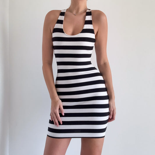 2010's Guess B&W Striped Mini Dress / SZ S-M
