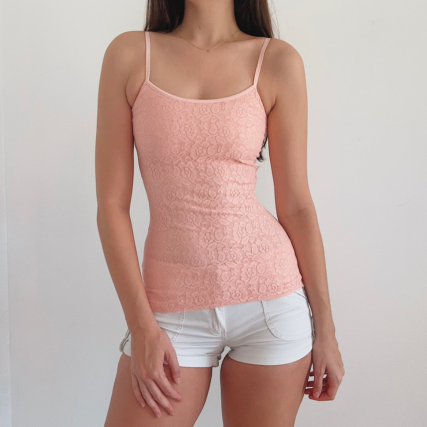 Apricot Lace Cami Tank / SZ XS