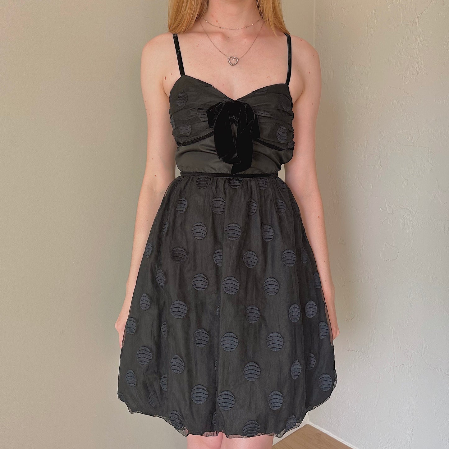 Y2K Betsey Johnson Black Tulle Bubble Dress / SZ 0