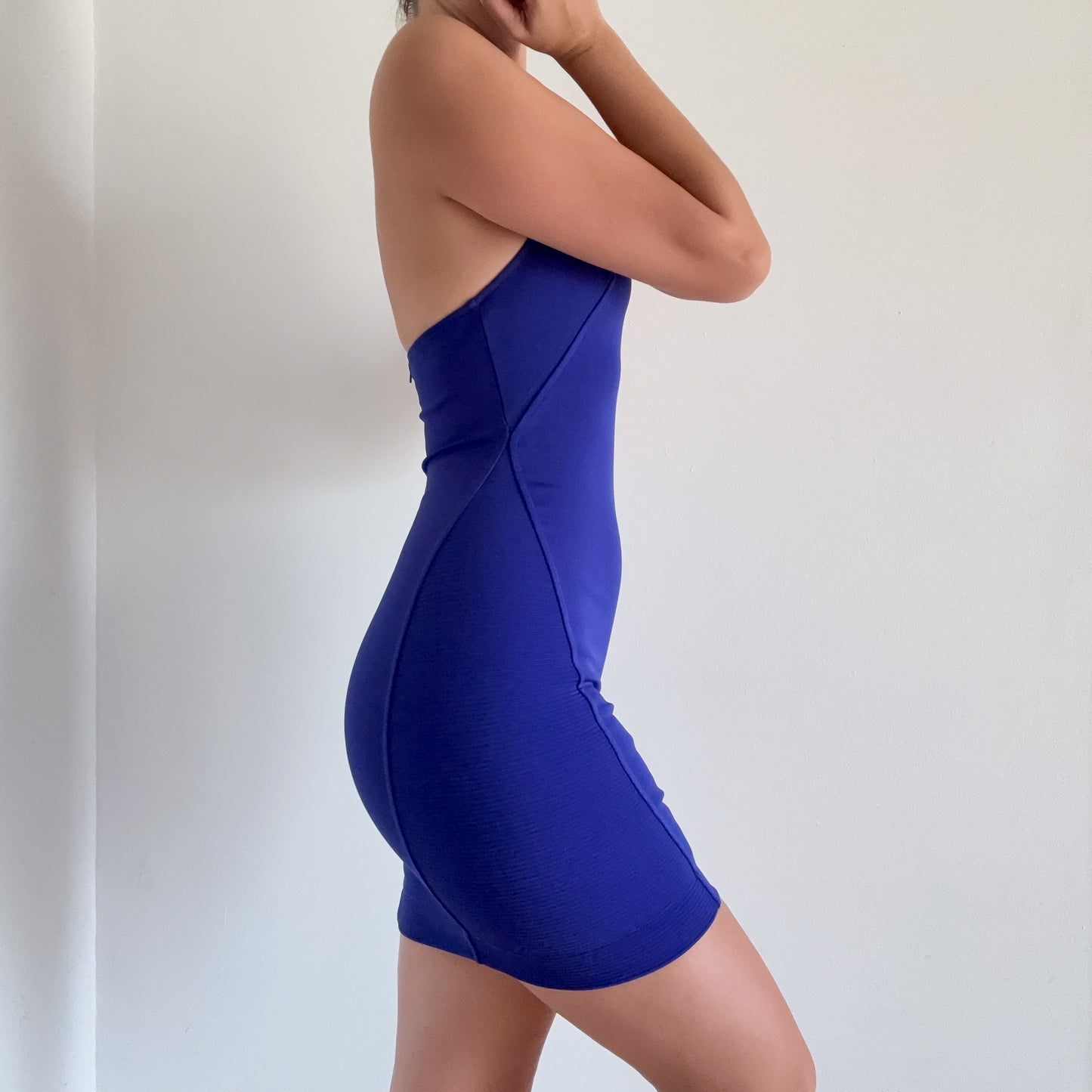 Y2K Indigo Bandage Halter Mini Dress / SZ 4