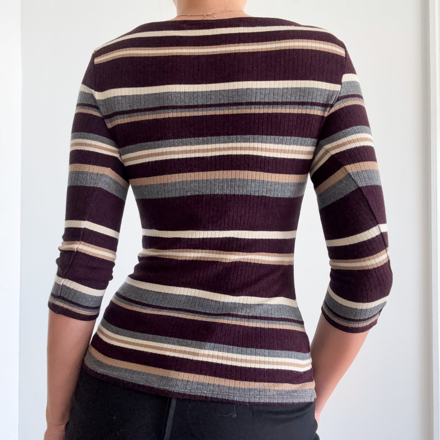 Michael Stars Burgundy Striped Top / SZ S-M