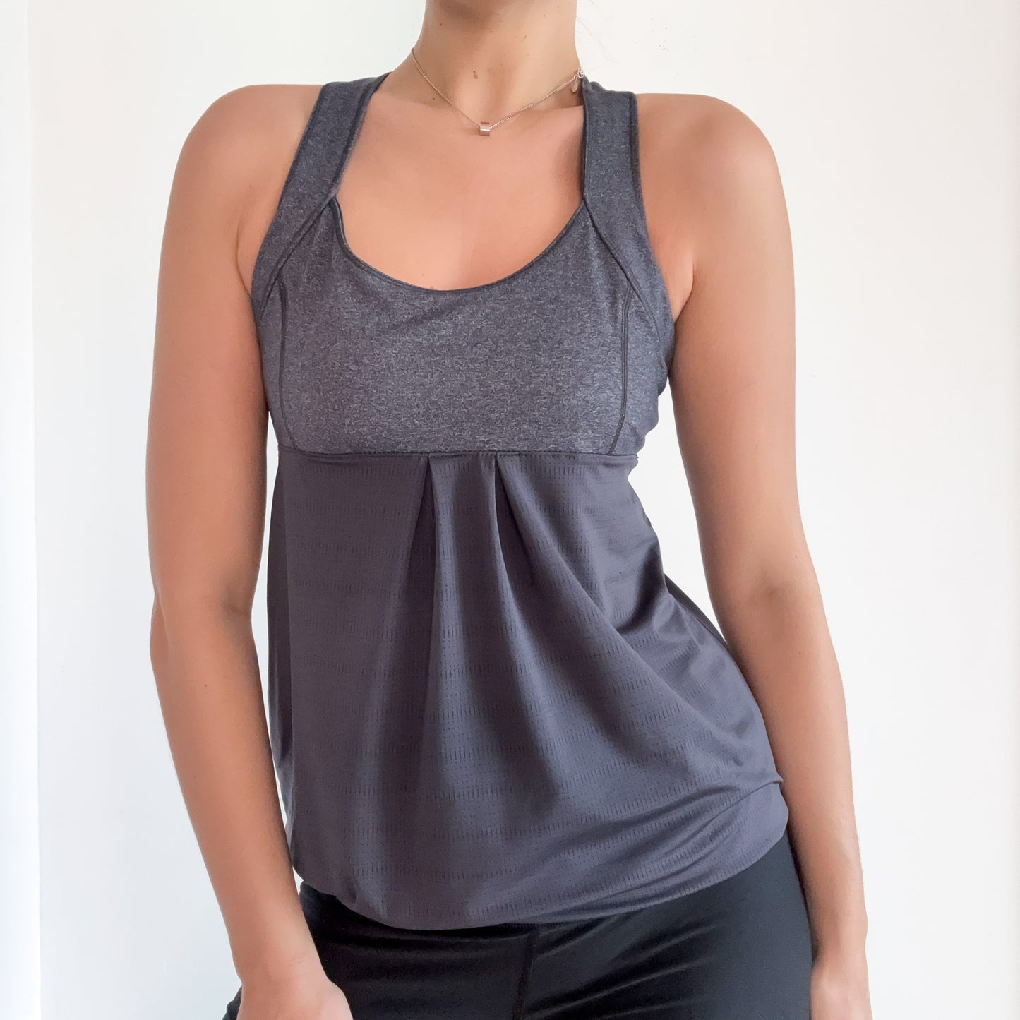 Y2K Grey Bubble Workout Tank / SZ M