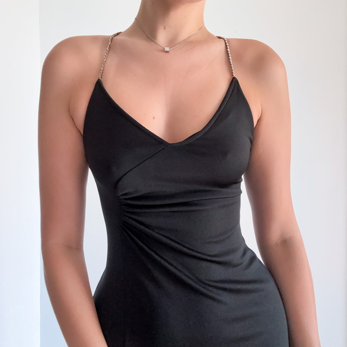 80's Climax Black Diamond Mini Dress / SZ XS/S