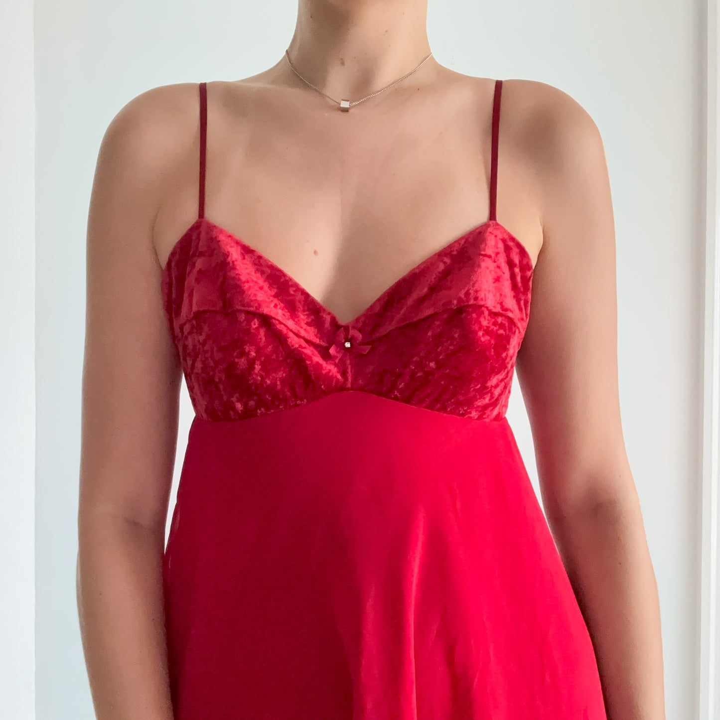 Y2K VS Crimson Red Velvet Nighty / SZ M