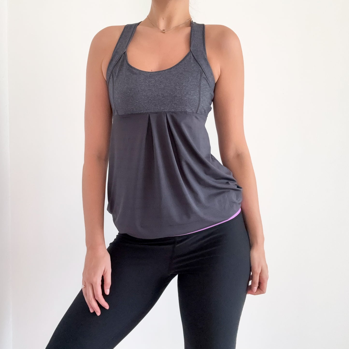 Y2K Grey Bubble Workout Tank / SZ M