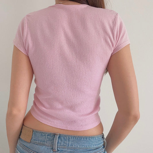 Y2K Michael Stars Baby Pink Knit Top / One Size