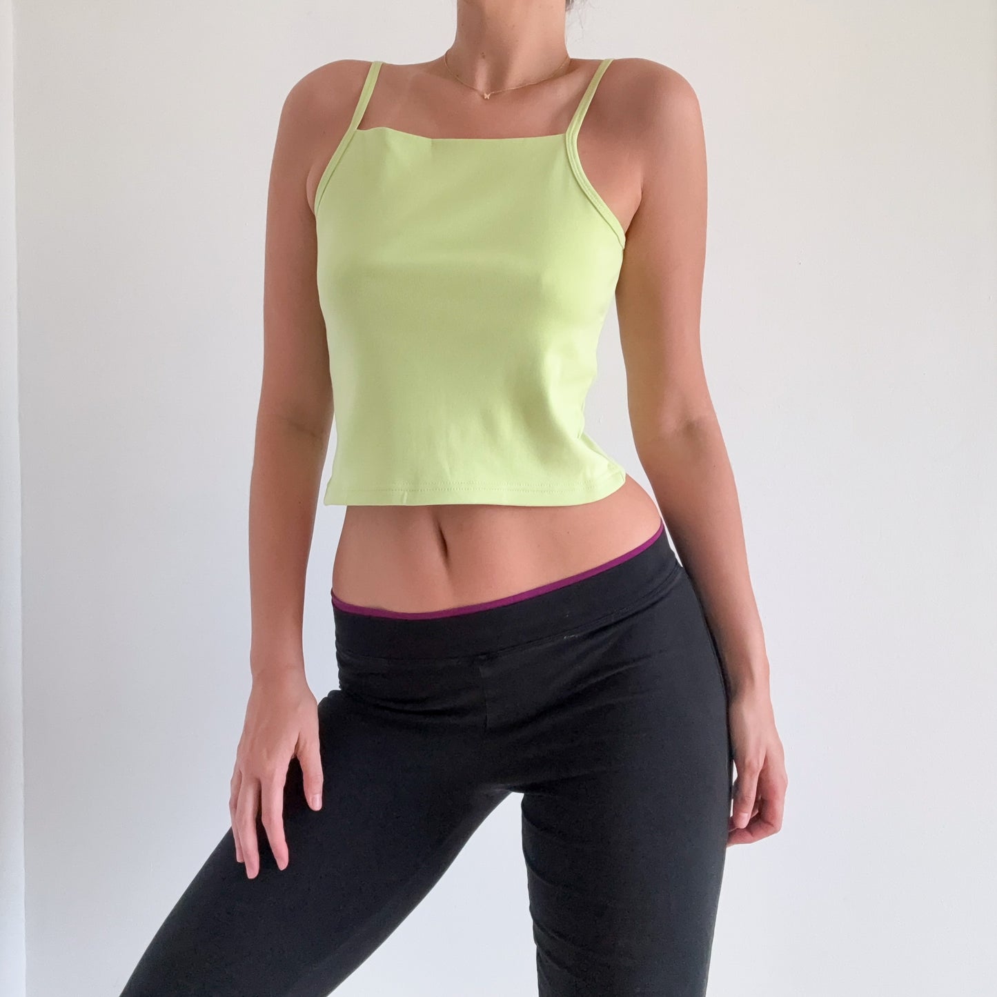 Y2K Key Lime Cotton Tank / SZ S-M