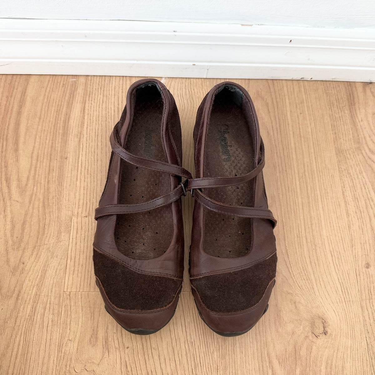 Y2K Sketchers Brown Sporty Ballet Flats / SZ 8