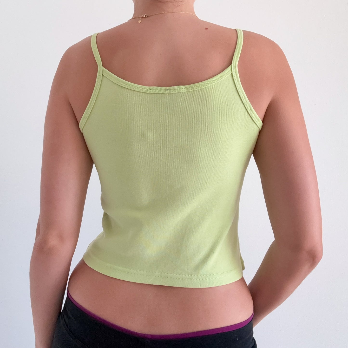 Y2K Key Lime Cotton Tank / SZ S-M