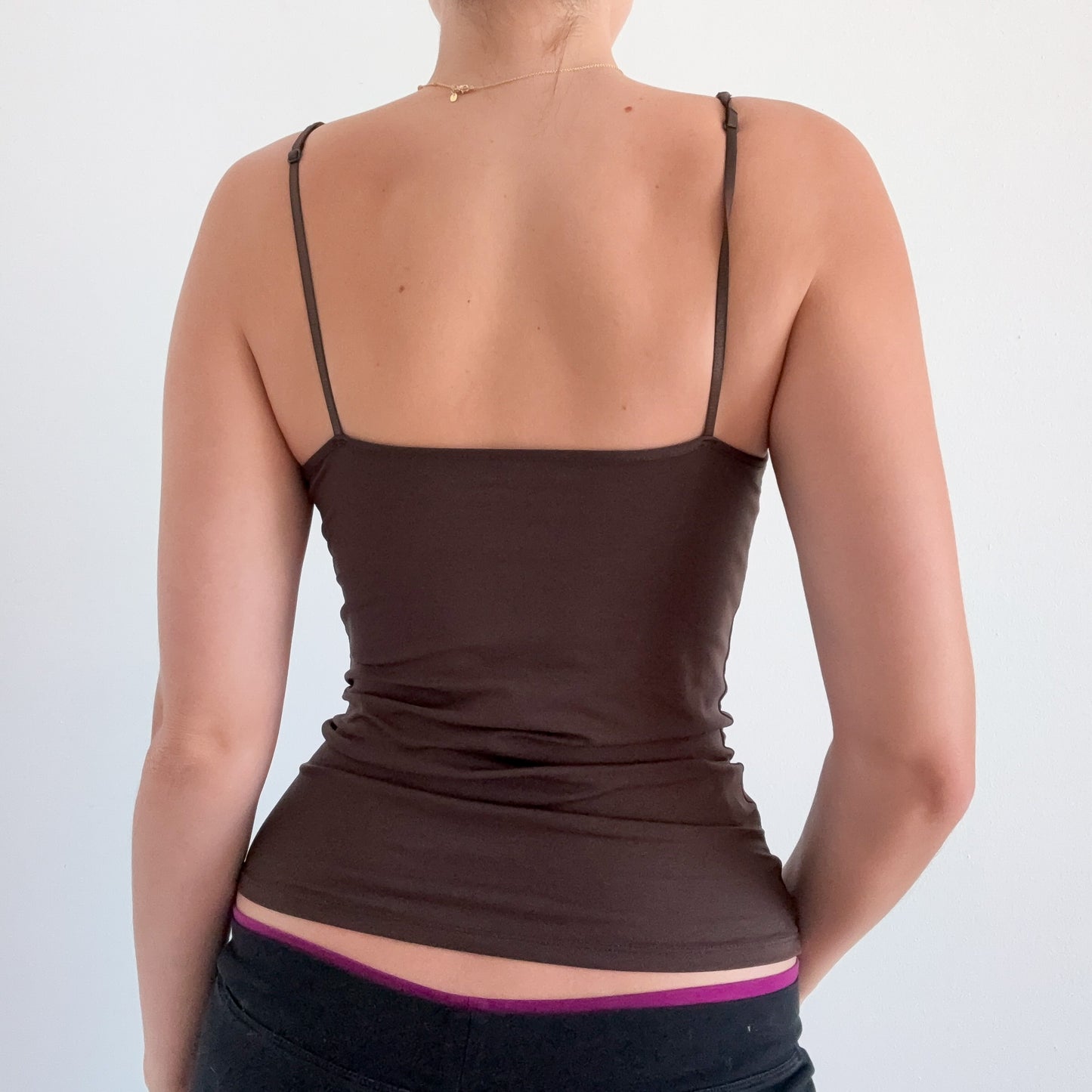 Y2K Brown Stretch Tank / SZ S