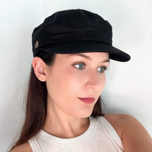 Y2K Black Army Cap