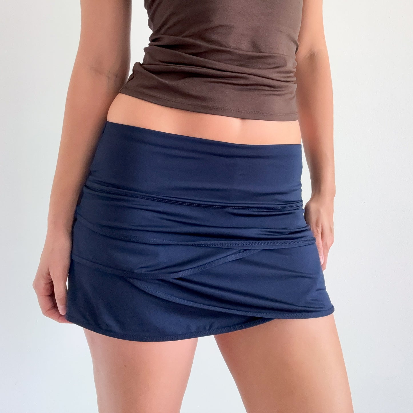 Y2K Navy Athletic Mini Skirt / SZ M